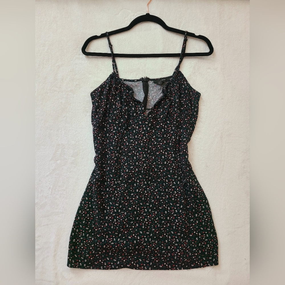 Black Floral Mini Dress